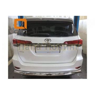 Защита заднего бампера 76 мм для Toyota Fortuner 2017- Защита заднего бампера 76 мм для Toyota Fortuner 2017-