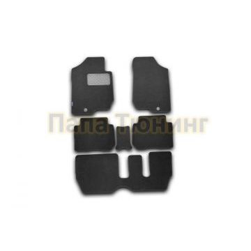 Коврики в салон текстиль 6 штук Autofamily для Kia Carens 2006-2012