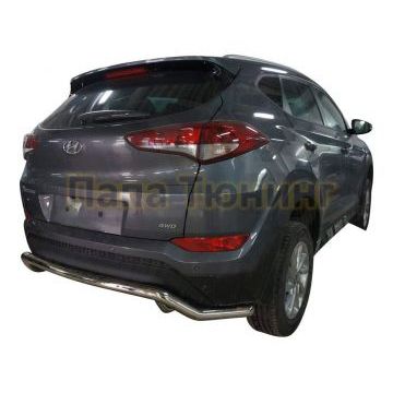 Защита заднего бампера волна 60 мм CAN Otomotiv для Hyundai Tucson 2015-2018