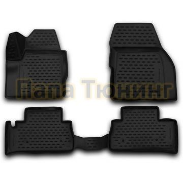 Коврики 3D в салон полиуретан 4 штуки Autofamily для Land Rover Freelander 2 2012-2014
