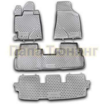 Коврики в салон полиуретан 4 штуки Autofamily для Toyota Highlander 2010-2014