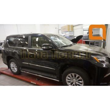 Защита штатных порогов 42 мм CAN Otomotiv для Lexus GX-460 2014-