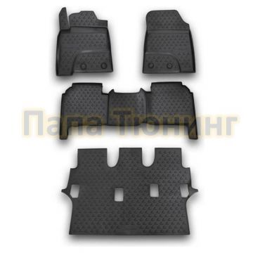 Коврики в салон полиуретан 4 штуки для 7 мест Autofamily для Lexus LX 570 2012-2015 Коврики в салон полиуретан 4 штуки для 7 мест Autofamily для Lexus LX 570 2012-2015