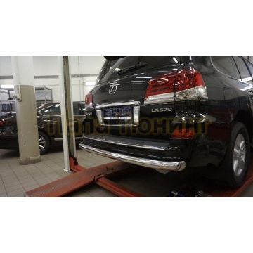 Защита заднего бампера 76 мм CAN Otomotiv для Lexus LX-570 2012-2015