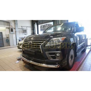 Защита переднего бампера 76 мм CAN Otomotiv для Lexus LX-570 Sport 2014-