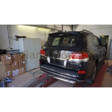 Защита заднего бампера 76 мм CAN Otomotiv для Lexus LX-570 Sport 2014-