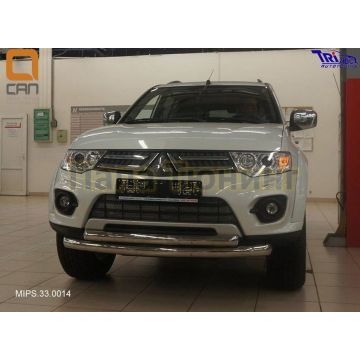 Защита передняя двойная 76-60 мм CAN Otomotiv для Mitsubishi Pajero Sport/L200 2008-2016 Защита передняя двойная 76-60 мм CAN Otomotiv для Mitsubishi Pajero Sport/L200 2008-2016