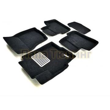 Коврики текстильные 3D Euromat чёрные Original Lux для Mitsubishi Lancer 10 2007-2017