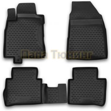 Коврики в салон полиуретан 4 штуки Autofamily для Nissan Tiida 2004-2014