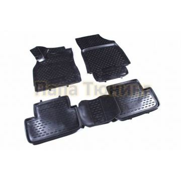 Коврики 3D в салон полиуретан 4 штуки Autofamily для Renault Fluence 2010-2017