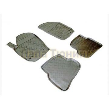 Коврики в салон Norplast полиуретан чёрные без перемычки на седан для Volkswagen Polo 2009-2019 Коврики в салон Norplast полиуретан чёрные без перемычки на седан для Volkswagen Polo 2009-2019