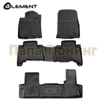 Коврики 3D в салон полиуретан 5 штук Autofamily для Toyota Highlander 2014-