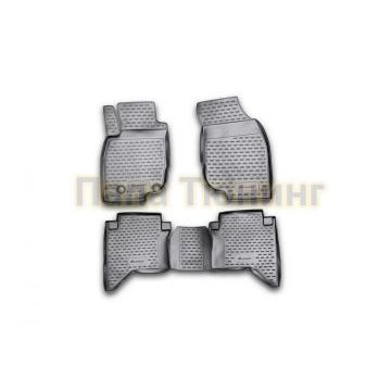 Коврики в салон полиуретан 4 штуки Autofamily для Toyota Hilux 2011-2015 Коврики в салон полиуретан 4 штуки Autofamily для Toyota Hilux 2011-2015