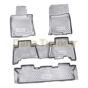 Коврики в салон полиуретан 5 штук для 7 мест Autofamily для Toyota Land Cruiser Prado 150 2009-2013