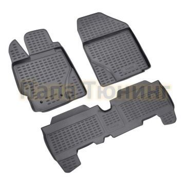 Коврики в салон полиуретан 3 штуки Autofamily для Toyota Yaris 2005-2011 Коврики в салон полиуретан 3 штуки Autofamily для Toyota Yaris 2005-2011