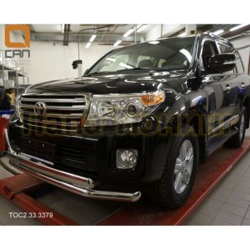 Защита передняя двойная 76 мм CAN Otomotiv для Toyota Land Cruiser 200 2007- Защита передняя двойная 76 мм CAN Otomotiv для Toyota Land Cruiser 200 2007-