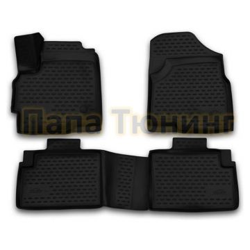 Коврики 3D в салон полиуретан 4 штуки Autofamily для Chery Tiggo 5 2014-