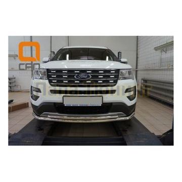 Защита передняя двойная 60-42 мм CAN Otomotiv для Ford Explorer 2015-