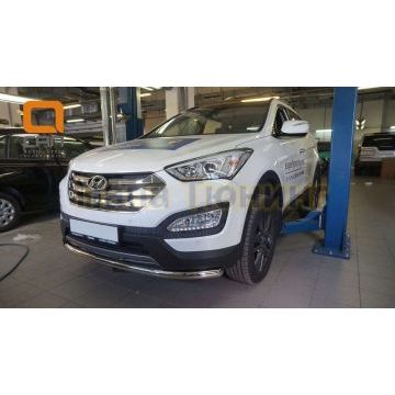 Защита переднего бампера 60 мм CAN Otomotiv для Hyundai Santa Fe Grand 2014-2016