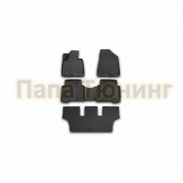 Коврики 3D в салон полиуретан 5 штук Autofamily для Hyundai Grand Santa Fe 2014- Коврики 3D в салон полиуретан 5 штук Autofamily для Hyundai Grand Santa Fe 2014-