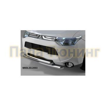 Защита передняя двойная 60-60 мм CAN Otomotiv для Mitsubishi Outlander 2012-2015
