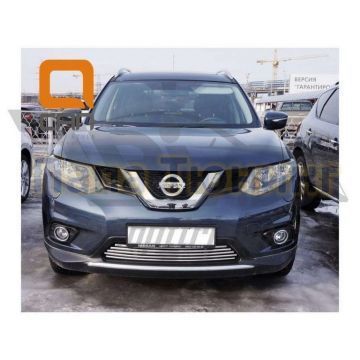 Накладка решётки переднего бампера 16 мм CAN Otomotiv для Nissan X-Trail 2015-