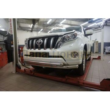 Защита передняя двойная 76-60 мм CAN Otomotiv для Toyota Land Cruiser 150 2013-2017