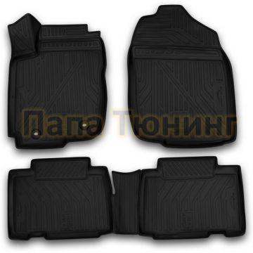 Коврики 3D в салон полиуретан 4 штуки Autofamily для Toyota RAV4 2013-2019