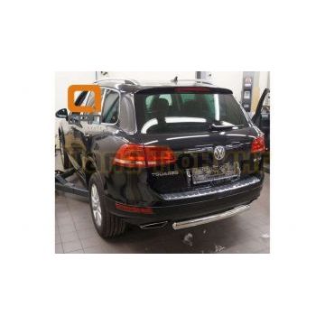 Защита заднего бампера овальная 76х42 мм CAN Otomotiv для Volkswagen Touareg 2010-2014