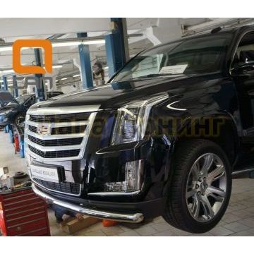 Защита переднего бампера 76 мм CAN Otomotiv для Cadillac Escalade 2015-