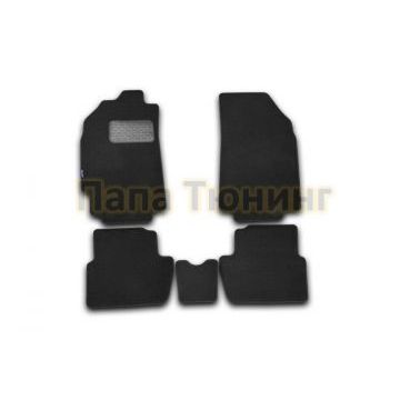 Коврики в салон текстиль 5 штук Autofamily для Chevrolet Spark 2010-