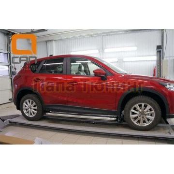 Пороги с площадкой нержавеющий лист 60 мм для Mazda CX-5 2011-