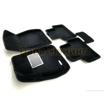 Коврики текстильные 3D Euromat чёрные Original Lux для Opel Zafira C 2012-