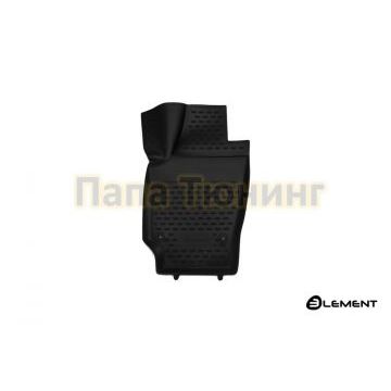 Коврик 3D в салон передний левый полиуретан 1 штука на хетчбек Autofamily для Volkswagen Polo Hatchback 2009-2019