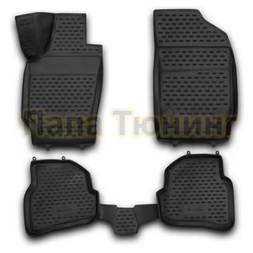 Коврики 3D в салон полиуретан 4 штуки на седан Autofamily для Volkswagen Polo 2010-2019 Коврики 3D в салон полиуретан 4 штуки на седан Autofamily для Volkswagen Polo 2010-2019