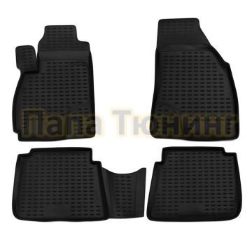 Коврики в салон полиуретан 4 штуки Autofamily для Hyundai Santa Fe Classic 2001-2006