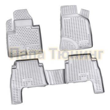 Коврики в салон полиуретан 4 штуки Autofamily для Hyundai Santa Fe 2010-2012 Коврики в салон полиуретан 4 штуки Autofamily для Hyundai Santa Fe 2010-2012