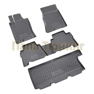 Коврики в салон полиуретан 5 штук Autofamily для Kia Mohave 2008- Коврики в салон полиуретан 5 штук Autofamily для Kia Mohave 2008-