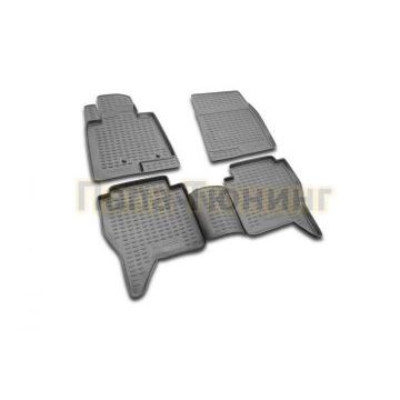 Коврики в салон полиуретан 4 штуки Autofamily для Mitsubishi Pajero 4 2006- Коврики в салон полиуретан 4 штуки Autofamily для Mitsubishi Pajero 4 2006-