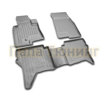 Коврики в салон полиуретан 4 штуки на 3 двери Autofamily для Mitsubishi Pajero 4 2006- Коврики в салон полиуретан 4 штуки на 3 двери Autofamily для Mitsubishi Pajero 4 2006-