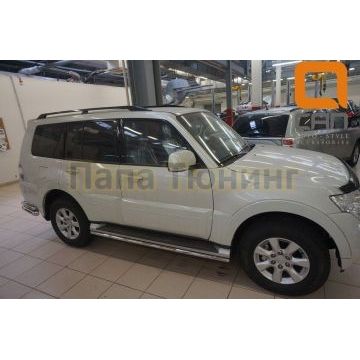 Защита штатных порогов 42 мм CAN Otomotiv для Mitsubishi Pajero 4 2011-