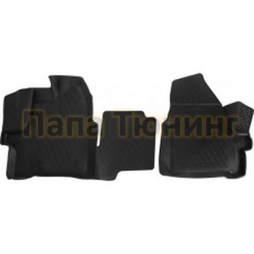 Коврики 3D в салон полиуретан 2 штуки 1+2 сидения Autofamily для Ford Tourneo Custom 2013-