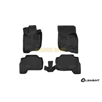 Коврики 3D в салон полиуретан 4 штуки Autofamily для Mitsubishi Pajero Sport 2016-