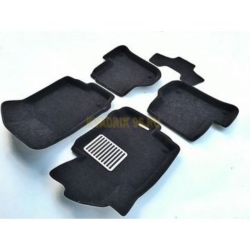 Коврики текстильные 3D Euromat чёрные Original Lux для Volkswagen Jetta 5/Golf 5/6/Skoda Octavia A5 2003-2013