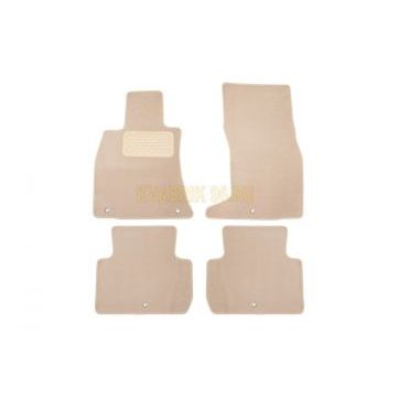 Коврики в салон Klever Premium бежевые 4 штуки на внедорожник с АКПП для Audi Q5 2008-2016