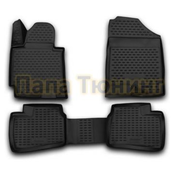Коврики 3D в салон полиуретан 4 штуки Autofamily для Hyundai Elantra 2014-2015