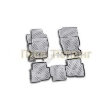 Коврики в салон полиуретан 4 штуки Autofamily для Land Rover Discovery 4 2009-2014 Коврики в салон полиуретан 4 штуки Autofamily для Land Rover Discovery 4 2009-2014