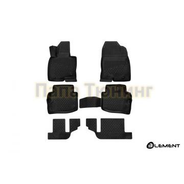 Коврики 3D в салон полиуретан 6 штук Autofamily для Mazda CX-9 2017-