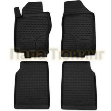Коврики в салон полиуретан 4 штуки Autofamily для Nissan Navara 2010-2015