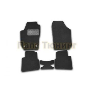 Коврики в салон текстиль 5 штук Autofamily для Skoda Roomster 2006-2015